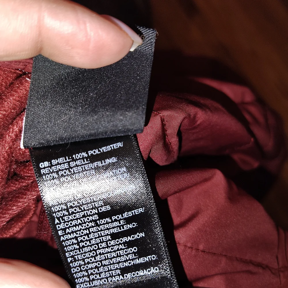 The North Face Maroon Reversible Jacket S - Picture 6 of 7